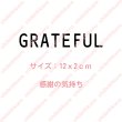 画像2: 【10円セール】はがし済★GRATEFUL・感謝する（2）　高さ2cmx12cm (2)