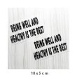 画像1: 500円以上ご注文でプレゼント【Being well and healthy is the best/元気が一番  10x5cm】 (1)