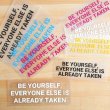 画像1: 【40⇒60％OFF】はがし済★Be yourself, everyone else is already taken/ありのままでいいよ/3ｘ10ｃｍ・4ｘ12ｃｍ (1)