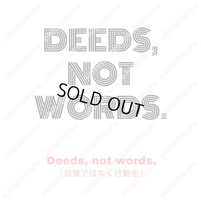 画像2: 【50％OFF】ネオンカラー売り尽くし★はがし済★ Deeds, not words. 「言葉ではなく行動を」文字ロゴシート