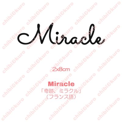 画像2: 【50％off】はがし済み★Miracle「奇跡、ミラクル」文字シート　2ｘ8ｃｍ