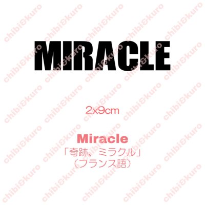 画像2: 【50％off】はがし済み★Miracle「奇跡、ミラクル」文字シート　2ｘ9ｃｍ