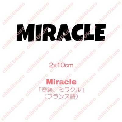 画像2: 【50％off】はがし済み★Miracle「奇跡、ミラクル」文字シート　2ｘ10ｃｍ