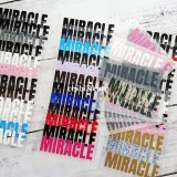 【50％off】はがし済み★Miracle「奇跡、ミラクル」文字シート　2ｘ7ｃｍ