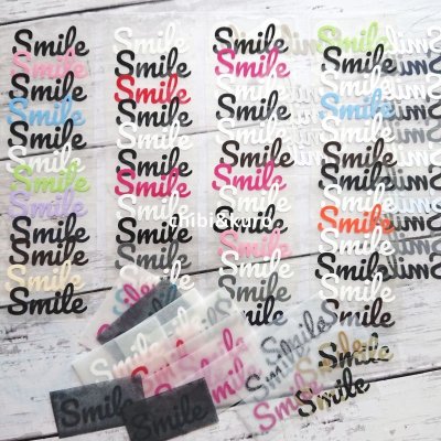 画像1: 【50％off】はがし済み★Smile「ほほえむ，にっこり笑う」文字シート　2ｘ5ｃｍ