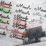 【50％off】はがし済み★Miracle「奇跡、ミラクル」文字シート　2ｘ8ｃｍ