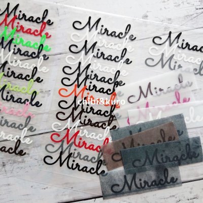 画像1: 【50％off】はがし済み★Miracle「奇跡、ミラクル」文字シート　2ｘ8ｃｍ