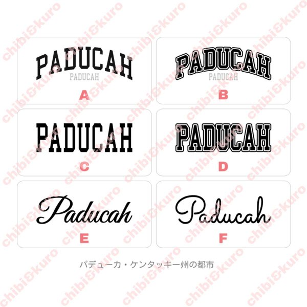 画像1: 【お試し販売10％OFF〜11/30まで】アメカジ風文字ロゴシート【Paducah】 (1)