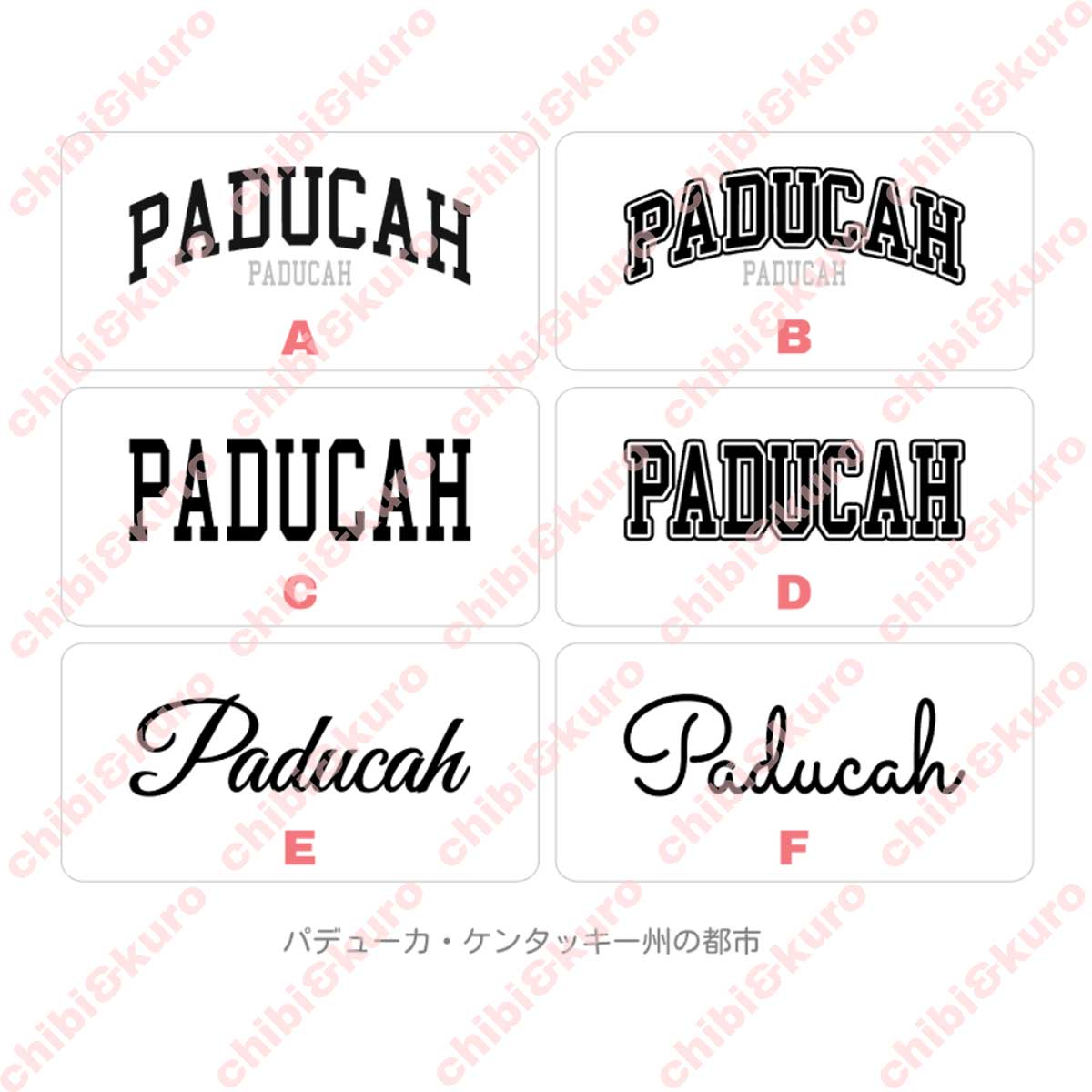 【お試し販売10％OFF〜11/30まで】アメカジ風文字ロゴシート【Paducah】